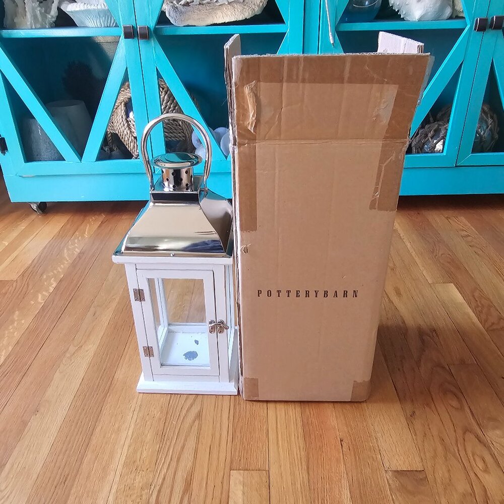 Pottery Barn Coastal Bristol Lantern Medium
